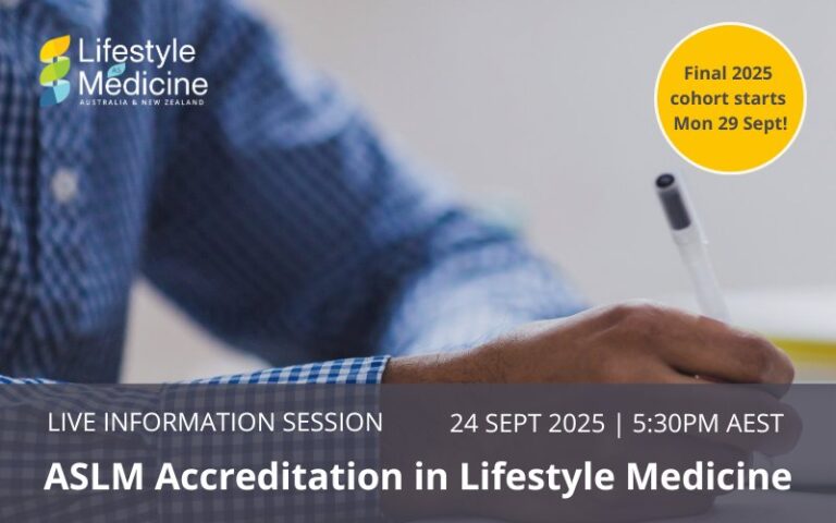 ASLM Accreditation in Lifestyle Medicine - Information Session (Sept ...