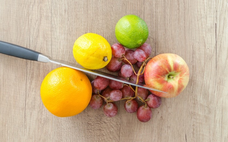 Fruit on chopping board