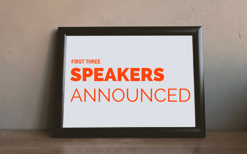 First three speakers announced framed