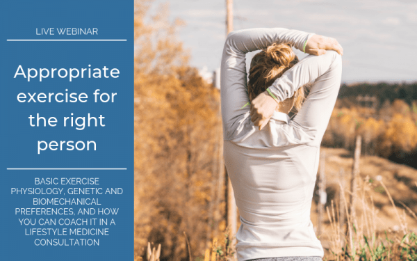 Appropriate exercise for the right person - Webinar banner
