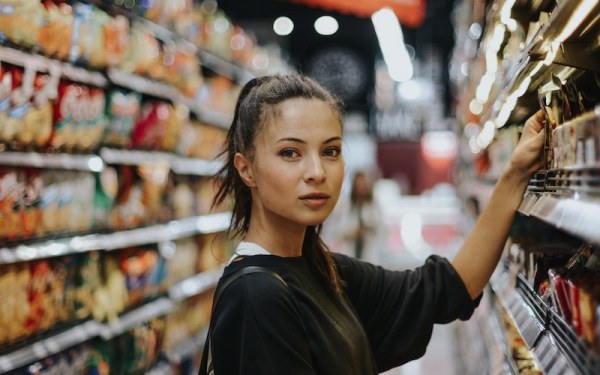 Woman choosing items in the supermarket